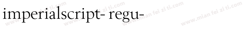 imperialscript- regu字体转换